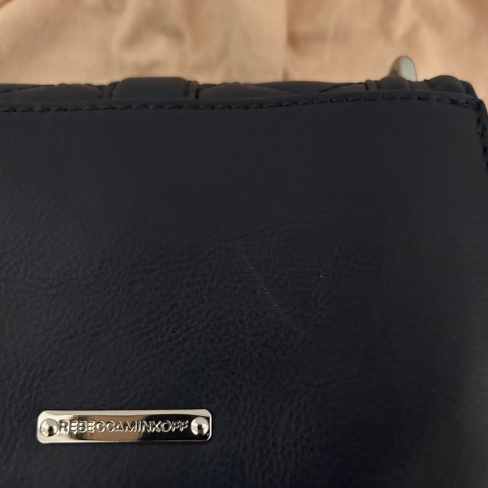 Rebecca Minkoff Mini Love‎ Quilted Leather Crossbody Bag Navy Blue - Picture 6 of 8